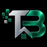 TradeBuilds logo: a brushed silver T and glowing emerald glass B forming a house with a window and digital building blocks