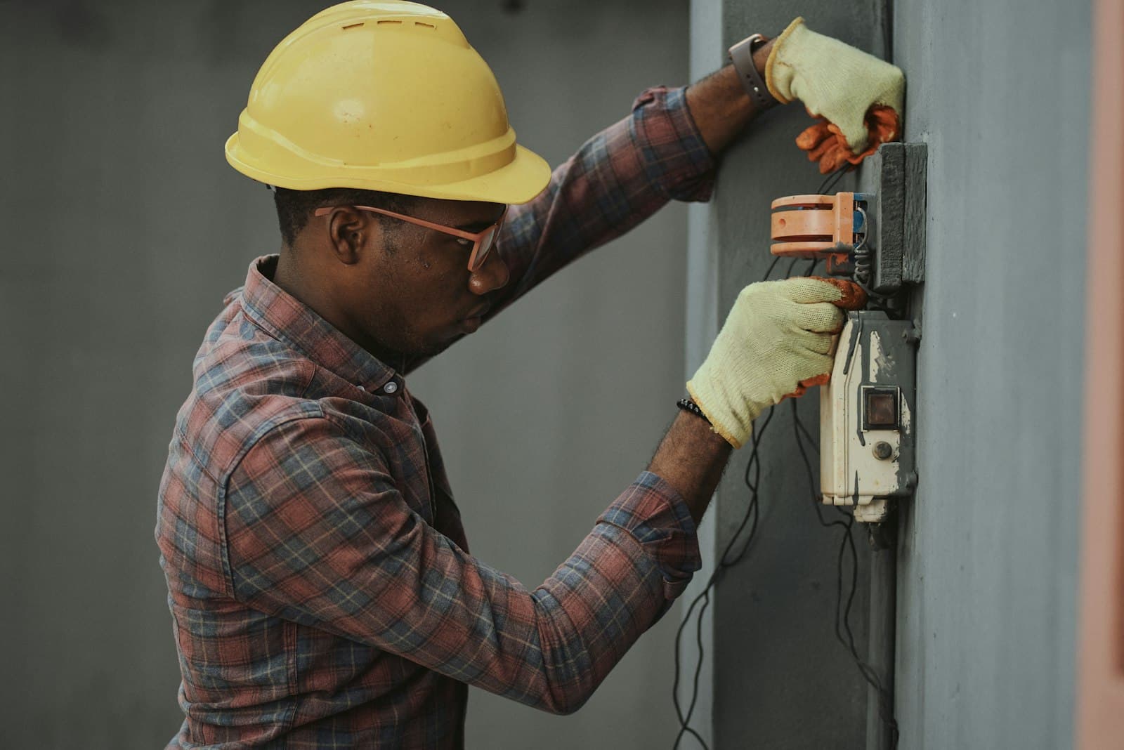 HVAC technician working a job from the field